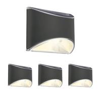 Briloner - Lampade solari per esterni, lampada da parete a LED per esterni, lampada da parete giardino, cortile, terrazzo, lampada solare per esterni con batteria, accensione e spegnimento automatico