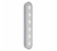 Briloner LED Lampada Armadio Argento 30,5cm 1,5W Luce Diurna 6500K Push-Schalter