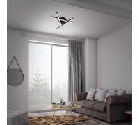 Briloner LED Lampada Da Soffitto Nera 40x35cm 15W 2200lm Calda Effetto Glitter [EEK: D]