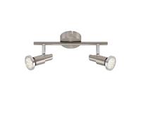 Briloner Leuchten 2991-022B Applique/Plafoniera con Faretti, Metallo/Nickel Satinato, 3 watts, led