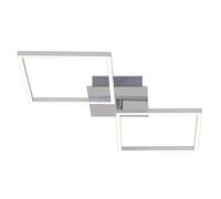 Briloner Leuchten 3182-018 - Plafoniera a LED, dimmerabile, 1 modulo girevole, funzione memoria, 32 Watt, 2600 lumen, 3000 Kelvin, colore alluminio cromato, 763 x 365 x 78 mm (L x P x A), 3182-018