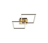 BRILONER - Plafoniera LED Soffitto Dimmerabile, Lampadario LED Girevole, Lampadario Cucina, Lampadario camera da letto, 22 Watt, 2200 lumen, 3000 Kelvin, Luce bianca calda, Color Oro, 620x368x73mm