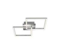 BRILONER Leuchten 3210-018 - Plafoniera a LED orientabile, Dimmerabile, 24 Watt, 1800 lumen, 3000 Kelvin, Argento cromato, 620 x 368 x 73 mm