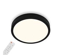 BRILONER Leuchten Ceiling Light Starry Sky Dimmable Ceiling Light Colour Temperature Adjustable Surface Mounted Lamp Remote Control Black Diameter 380 x 50 mm