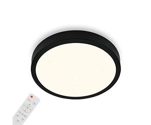BRILONER Leuchten Ceiling Light Starry Sky Dimmable Ceiling Light Colour Temperature Adjustable Surface Mounted Lamp Remote Control Black Diameter 380 x 50 mm