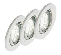 Briloner Leuchten Faretti ad Incasso GU10, 3 W, Bianco (Weiß)