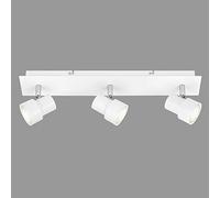 BRILONER Leuchten - Faretto da soffitto a LED, 3 lampadine, lampada girevole e inclinabile, 3x GU10, 5 Watt, 460 Lumen, 3.000 Kelvin, bianco