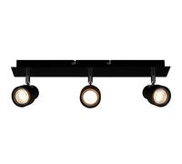 Briloner Leuchten - Faretto da soffitto a LED, 3 lampadine, lampada girevole e inclinabile, 3x GU10, 5 Watt, 460 Lumen, 3.000 Kelvin, nero
