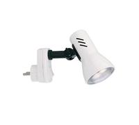 Briloner Leuchten, lampada a innesto E14, lampada da lettura da 25 W, girevole e girevole, bianca, metallo, 25 W, 230 V, altezza 10,5 cm
