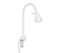BRILONER Leuchten Lampada da letto a LED, braccio flessibile, con interruttore on/off, 4 watt, 400 lumen, 3.000 Kelvin, colore bianco