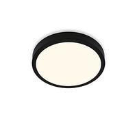 BRILONER Leuchten - Lampada da soffitto a LED, luce bianca calda, nera, diametro 280 x 40 mm