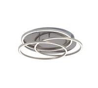 Briloner Leuchten - Lampada LED da soffitto, lampada da soffitto dimmerabile, funzione di memoria, 60 watt, 4.800 lumen, 3.000 Kelvin, nichel opaco, 546x100mm (DxH)