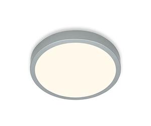 BRILONER Leuchten - LED Ceiling Light, Warm White Light, Surface-Mounted Light, Silver-Coloured, Diameter 380 x 50 mm