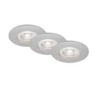 Set 3 Faretti Incasso Kulana Plastica Cromo Opaco Led Integrato 5W 3000K