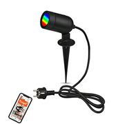 Briloner Leuchten - Luci per Sentieri, Faretto da giardino intelligente a LED con picchetto, lampada da parete RGB Wi-Fi, controllo vocale, illuminazione da giardino IP65, 120 x 60 x 265 mm