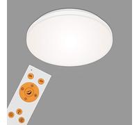 Briloner Leuchten - Pannello a LED, plafoniera a LED dimmerabile, senza cornice, controllo della temperatura di colore, incl. telecomando, 12 Watt, 1.600 Lumen, bianco, Ø 30cm