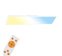 Briloner Leuchten - Pannello LED da soffitto dimmerabile, controllo temperatura colore, telecomando, 36 W, 3800 lm, lampada a LED, lampada da soffitto, bianco, 1,20 m