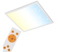 BRILONER Leuchten - Pannello LED, lampada da soffitto con decorazione a stella, luce da soffitto dimmerabile, controllo della temperatura del colore (CCT), telecomando incluso, 18 watt, 1.800 lumen