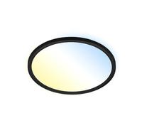 Briloner Leuchten - Pannello LED, plafoniera dimmerabile, plafoniera con retroilluminazione, telecomando, 18 watt, 2400 lumen, bianco e nero, 293 x 28 mm (L x A)