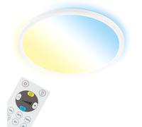 Briloner Leuchten Pannello LED, plafoniera dimmerabile, plafoniera con retroilluminazione, telecomando incluso, 18 watt, 2400 lumen, bianco, 293 x 28 mm (DxH)