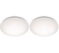 Briloner Leuchten Plafoniera a LED da soffitto rotonda - Design lineare ideale per soggiorno e camera da letto - 12 Watt, 1200 Lumen, luce bianca calda 3000 K 28 cm - Bianco (Confezione da 2)