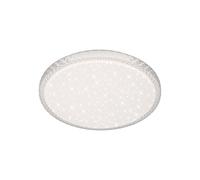 Briloner Leuchten - Plafoniera a LED, lampada a soffitto con decorazione a stella e cristalli trasparenti, dimmerabile, telecomando, controllo della temperatura di colore, bianco trasparente, Ø 39,3cm