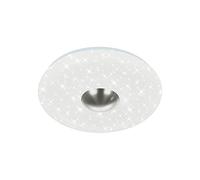 Briloner Leuchten - Plafoniera a LED, Lampada da soffitto con decorazione a stella, effetto retroilluminazione, 18 watt, 2.200 lumen, 4.000 Kelvin, nichel bianco opaco, diametro 38 cm