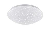 BRILONER Leuchten - Plafoniera a LED, lampada da soffitto con effetto stellato, IP44, 12 watt, 1.200 lumen, 4.000 Kelvin, bianca, Ø 28cm