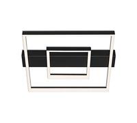 BRILONER Leuchten - Plafoniera a LED, lampada da soffitto dimmerabile, con doppia luce, funzione di memoria, 30 Watt, 2.700 Lumen, 3.000 Kelvin, nero, 435x400x66mm (LxPxH)