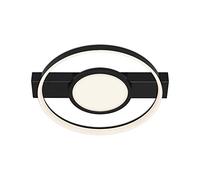 Briloner Leuchten - Plafoniera a LED, lampada da soffitto dimmerabile, incl. illuminazione centrale, con funzione di memoria, 33 Watt, 3.100 Lumen, 3.000 Kelvin, nero, 435x395x66mm (LxPxH)