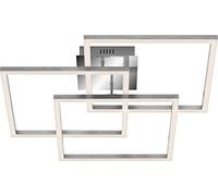 Briloner Leuchten - Plafoniera a LED, lampada da soffitto dimmerabile, WiFi, con controllo dell'app, telecomando incluso, 40 Watt, 4.500 lumen, alluminio, 565 x 565 x 100 mm