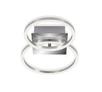 BRILONER Leuchten - Plafoniera a LED, lampada dimmerabile, in unzione memory, 1 modulo LED ruotabile, 16 Watt, 1.350 Lumen, 3.000 Kelvin, cromo-alluminio, 418x260x75mm (LxPxH)