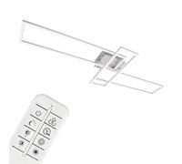 Plafoniera LED Frame cm 110x35 Potenza 55 Watt Dimmerabile Colore Cromo e Alluminio