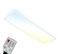 BRILONER Leuchten - Plafoniera LED CCT, Plafoniera LED Retroilluminazione, Ultrapiatta, Dimmerabile, Telecomando, Bianco Caldo, Bianco Neutro, Bianco Freddo, 580 x 200 x 30 mm (L x P x A)