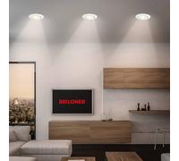 Briloner Luce da incasso Klira a LED, bianca, orientabile, dimmerabile, 3 unità Briloner