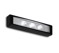 BRILONER - Luce LED a pressione, luce sottopensile, luce per armadi, autoadesiva, nero
