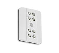 BRILONER - Luce notturna con rilevatore di movimento, Luce sottopensile da cucina a LED, Luce per armadietto, Lampada da cucina, Funzionamento a batteria, Luce notturna, Bianco