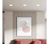 Set 3 Faretti Incasso Jeft Plastica Bianco Led Integrato 6W 4000K