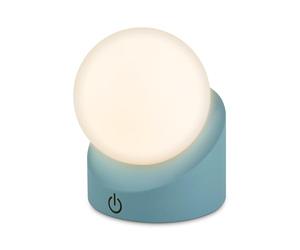 BRILONER - Mini lampada da tavolo a LED senza fili IP54 con touch, lampada comodino, dimmerabile a passi, batteria ricaricabile e sorgente luminosa intercambiabile, lampada da esterno, 10x8x9 cm, blu