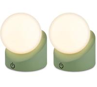 Briloner - Mini lampada da tavolo a LED senza fili IP54 con touch, lampada comodino, dimmerabile, batteria ricaricabile e sorgente luminosa intercambiabile, lampada da esterno, 10x8x9 cm, verde