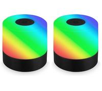 Briloner - Mini lampada da tavolo a LED senza fili, lampada da comodino touch, lampada da scrivania, lampada da tavolo per esterni e interni, USB-C, lampada da campeggio, 7x7 cm, nero