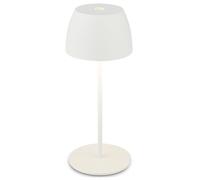 BRILONER - Mini lampada da tavolo LED senza fili IP44 con touch, dimmerabile, lampada da comodino, lampada decorativa, lampada LED, lampada da tavolo ricaricabile, 8x20 cm (DxH), bianco