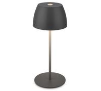 BRILONER - Mini lampada da tavolo senza fili, IP44, touch, lampada da comodino, lampada scrivania, lampada LED, lampada LED ricaricabile, lampada da lettura, lampada touch, 8x20 cm (DxH), antracite