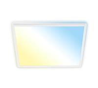BRILONER - Lampada da soffitto CCT LED, ultrapiatta, classe di efficienza energetica A, durata 50.000 ore, dimmerabile con telecomando, retroilluminazione, 42 x 42 x 3 cm, bianca