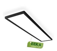 BRILONER - Pannello LED CEE A Sorgente Luminosa 22,5W 4800lm Nero 98 cm | Design Sottile Luce Indiretta Lampada Da Soffitto Plafoniera Soggiorno Cucina Camera Illuminazione Interni