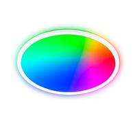 BRILONER - Pannello LED con telecomando, dimmerabile, CCT, RGBIC, piatto, luce indiretta, pannello soffitto, pannelli LED, pannelli soffitto, pannelli luminosi, luce panello, 42x3 cm, bianco