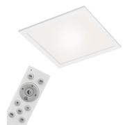 BRILONER Pannello LED da soffitto WiFi dimmerabile, RGB, controllo tramite app, telecomando, funzione timer, funzione memoria, 18 Watt, 1.700 lumen, bianco, 295 x 295 x 61 mm