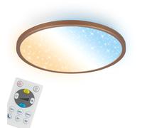 Briloner - Pannello LED Dimmerabile CCT Cielo Stellato Coffee 30x4 cm | Luce Da Bianco Caldo A Freddo Lampada Soffitto Plafoniera Camera Da Letto Soggiorno Illuminazione Interni