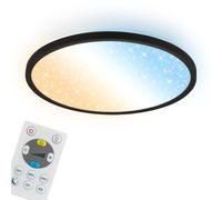 Briloner - Pannello LED Dimmerabile CCT Cielo Stellato Nero 30x4 cm | Luce Da Bianco Caldo A Freddo Lampada Soffitto Plafoniera Camera Da Letto Soggiorno Illuminazione Interni