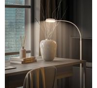Briloner Piantana LED Megg, beige, metallo, 3.000 K, dimmer touch Briloner